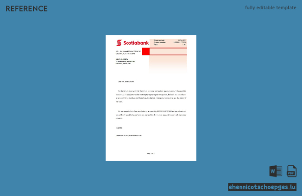 Beispiel für die Schließung der kanadischen Scotiabank (Vorschau)